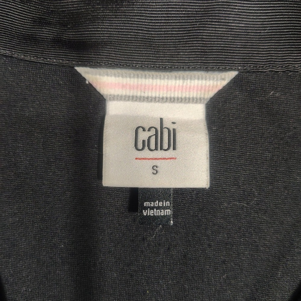 Cabi Jacket Womens S Rayon Camouflage Drawstring Waist Black Grey 3911 Utility - Picture 4 of 10